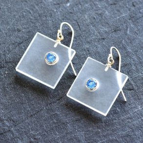 Frost Small Square - Arctic Blue Zirconia