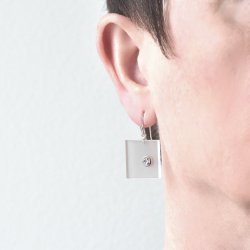 Frost Small Square - White Zirconia