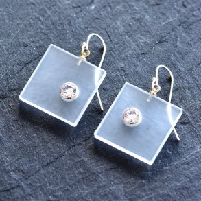 Frost Small Square - White Zirconia