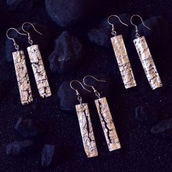 Rectangle Bark - Silver