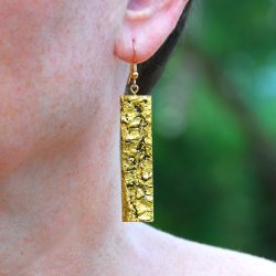 Rectangle Bark - Gold