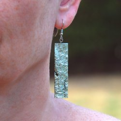 Rectangle Bark - Silver