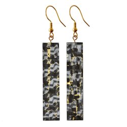 Rectangle Carbon Fiber - Snakeskin Gold