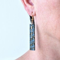 Rectangle Carbon Fiber - Snakeskin Gold